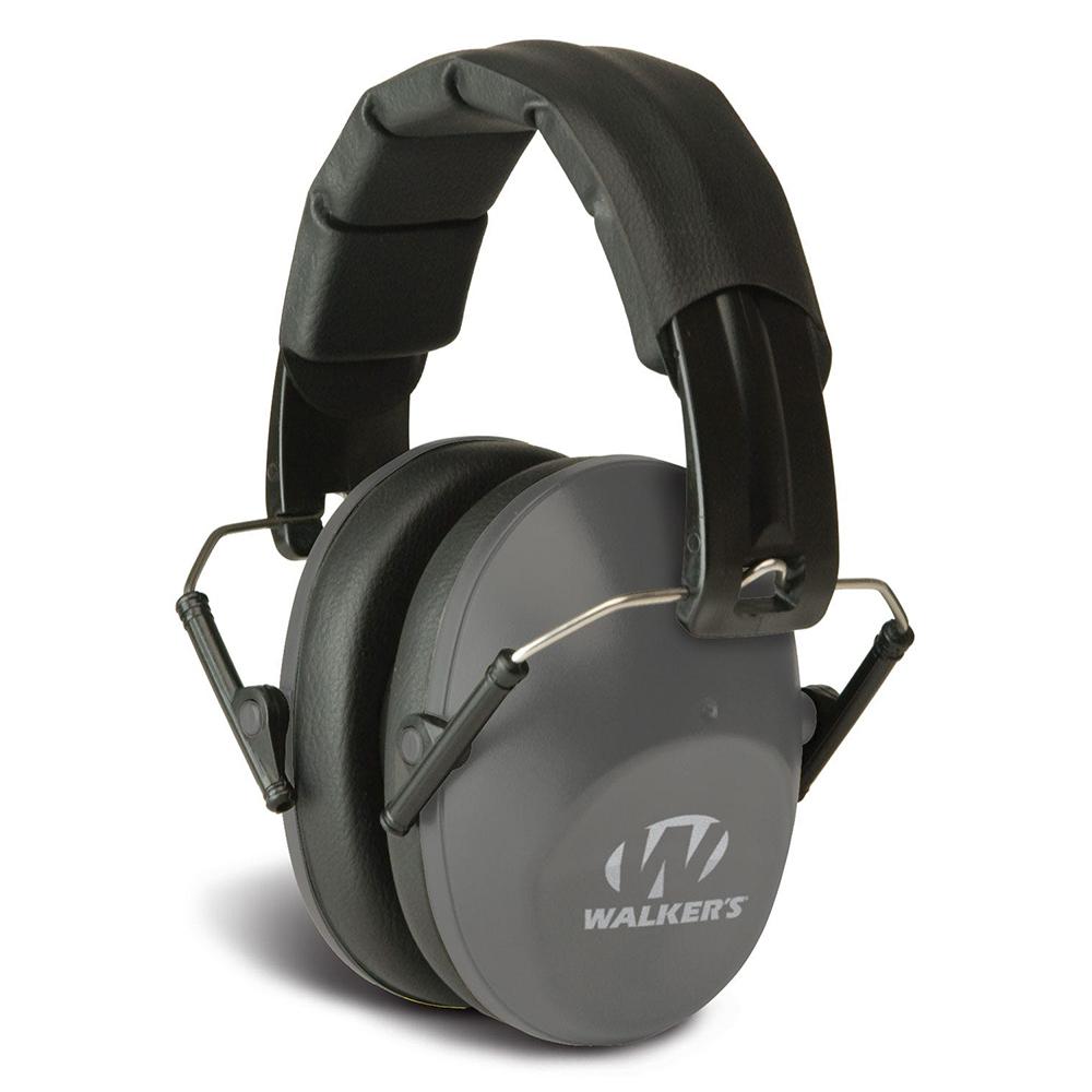 Walker's Pro Low Profile Folding Muff - Grey Picture of Walkers Game Ear PRO-LOW PROFILE FOLDING MUFF IN GREY