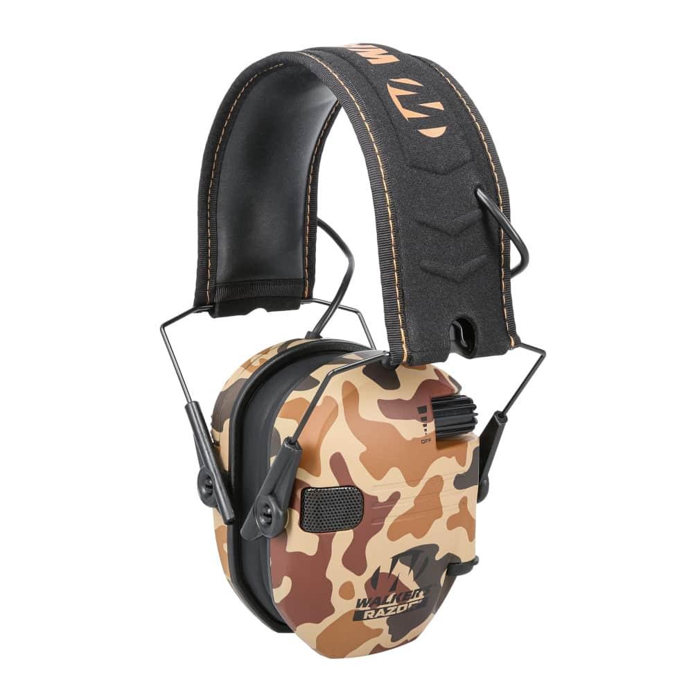 Walker's Razor Slim Electronic Ear Muffs - Duck Camo 23db Picture of Walkers Game Ear WALKER'S RAZOR SLIM ELECTRONIC MUFF DUCK CAMO