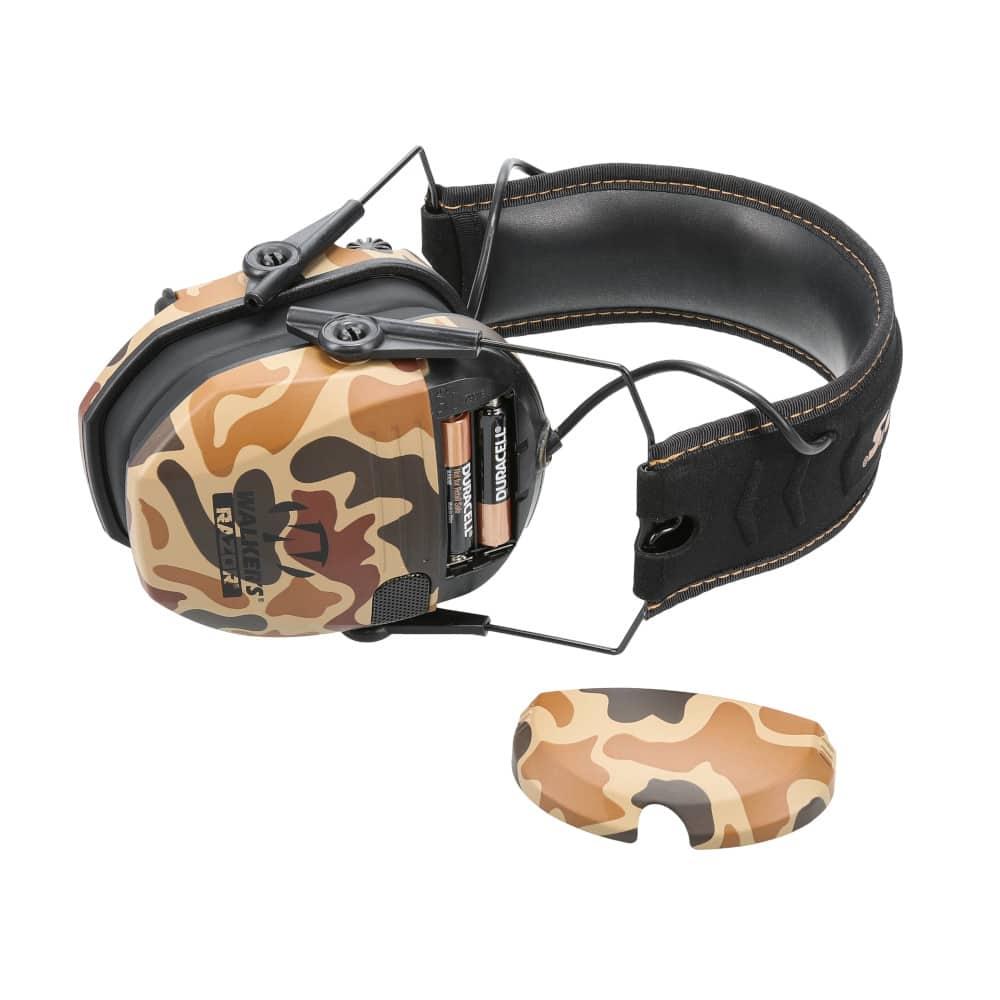 Walker's Razor Slim Electronic Ear Muffs - Duck Camo 23db Picture of Walkers Game Ear WALKER'S RAZOR SLIM ELECTRONIC MUFF DUCK CAMO