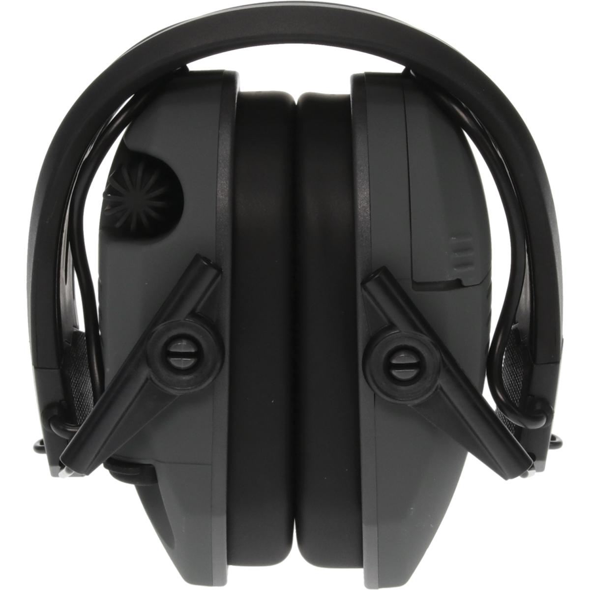 Walker's  Razor Tacti-Grip Ear Muffs -Battleship Gray 23NRR Picture of Walkers Game Ear Walker's Battleship grey Razor w/ rubber headband