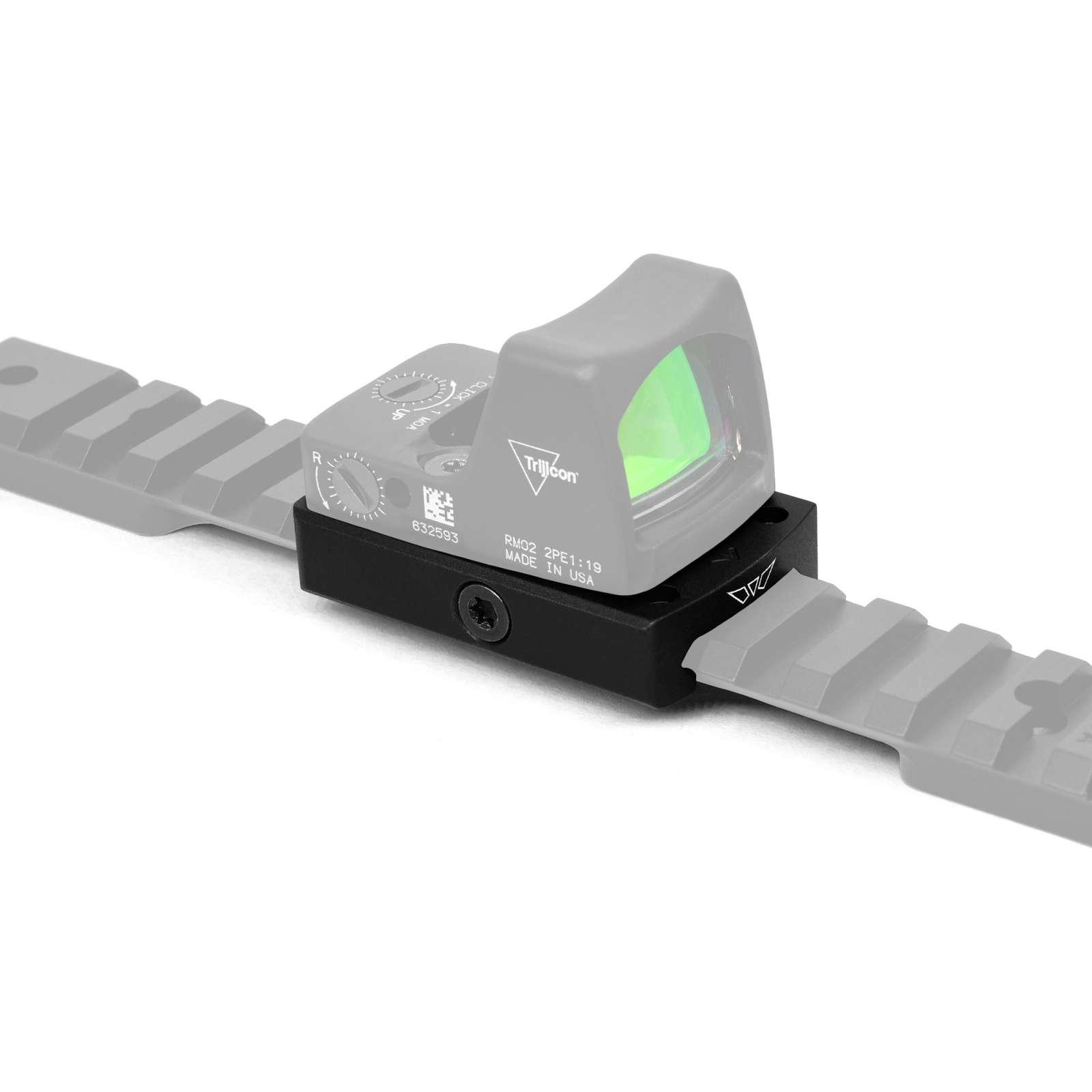 Warne Red Dot Riser Low Pro Reflex Mount - Black Picture of Warne Manufacturing Company Warne Red Dot Low Profile Reflex Mount