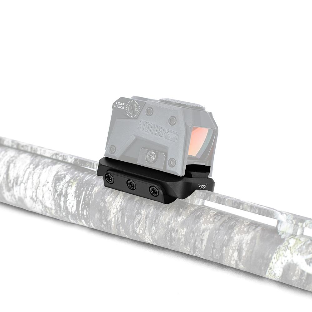 Warne Shotgun Rib Mount for Aimpoint ACRO Red Dot Black - MOUNT ONLY Picture of Warne Manufacturing Company Warne Shotgun Rib Mount Aimpoint ACRO Red Dot Blk