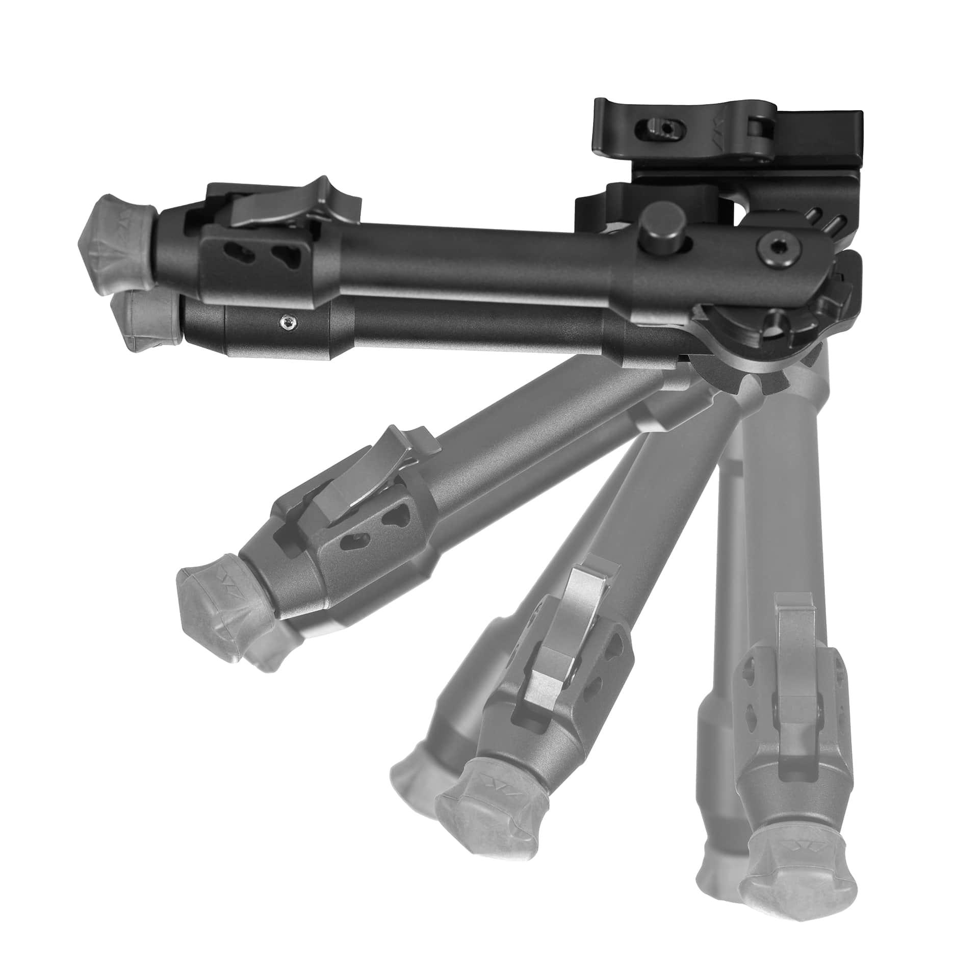 Warne Skyline Precision Bipod Arca Rail Interface Black Picture of Warne Manufacturing Company SKYLINE Precision Bipod Arca Rail Interface