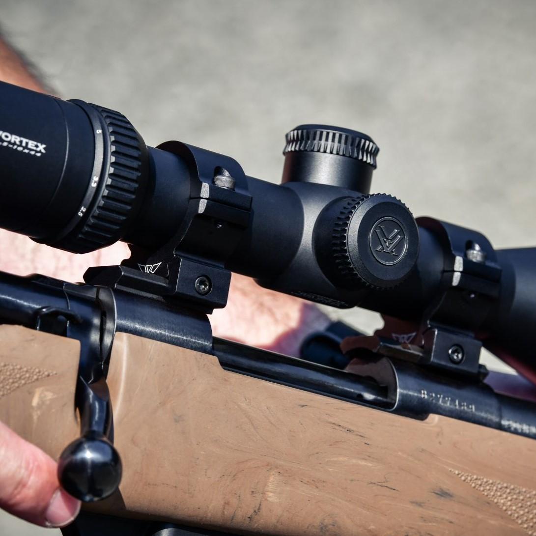 Warne Vapor 2-Piece Horizontal Scope Rings 1" Low Matte Picture of Warne Manufacturing Company Vapor Horizontal 1 inch Low Matte Rings