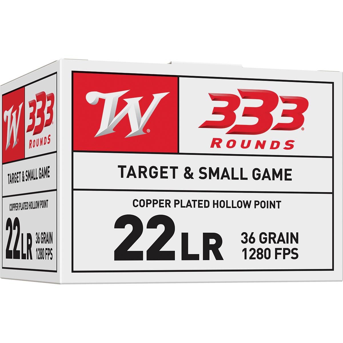 Winchester .22 LR Bulk Pack Rimfire Ammunition .22 LR 36 gr CPHP 333/ct Picture of Winchester Ammunition WIN .22 LR 36GR CP HP 333 RDS BULK
