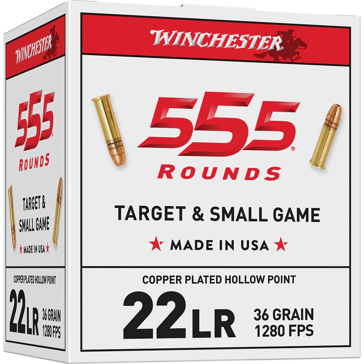 Winchester .22 LR Bulk Pack Rimfire Ammunition .22 LR 36 gr CPHP 555/ct Picture of Winchester Ammunition WIN .22 LR 36GR CP HP 555 RDS BULK