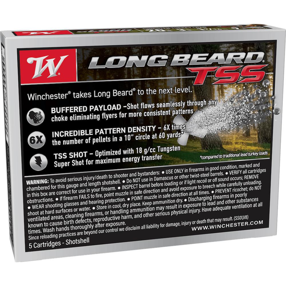 Winchester Long Beard TSS Shotshells 20ga. 3" 1-9/16oz 1100 fps #9 5/ct Picture of Winchester Ammunition Long Beard TSS 20ga. 3" #9 shot 5/RD