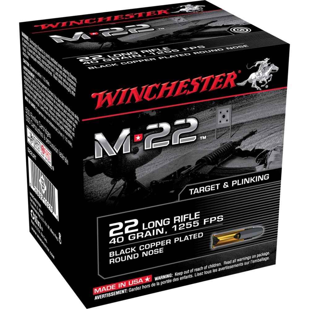 Winchester M-22 Rimfire Rifle Ammunition .22 LR 40 gr. RN 1000/ct Picture of Winchester Ammunition WIN 22LR M22 BULK PACK 40GR RN 1000/RD