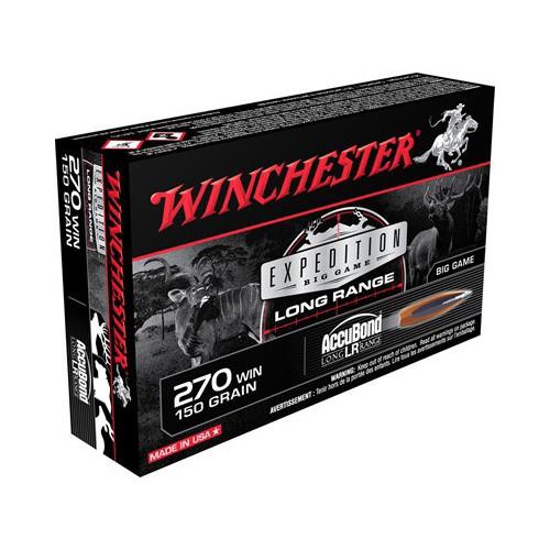 Winchester Expedition Big Game Long Range Rifle Ammunition .270 Win 150 gr. AB 2900 fps 20/ct Picture of Winchester Ammunition 270 Winchester Expedition Big Game Long Range 150Gr Accubond 20Rounds