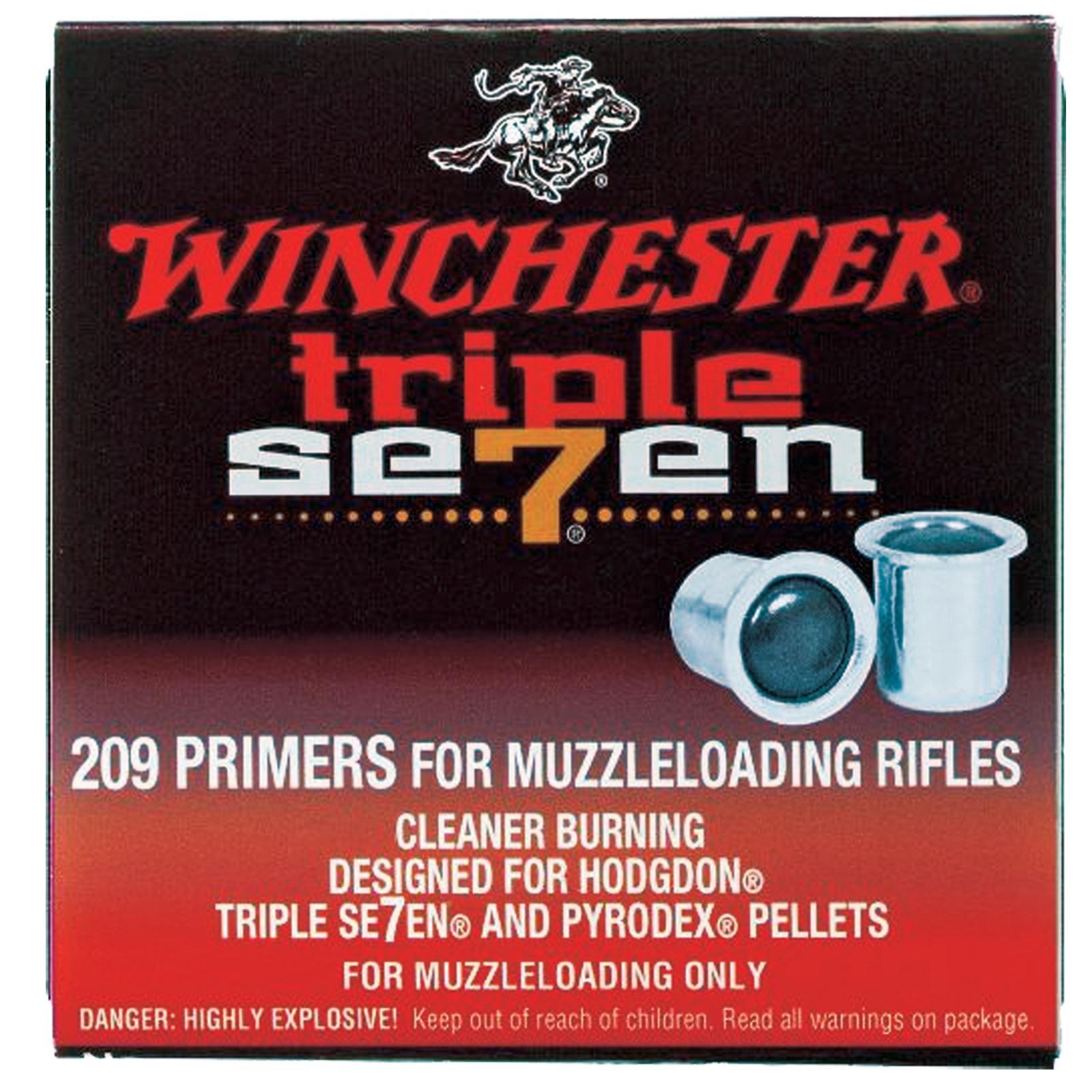 Winchester Triple Se7en 209 Muzzleloading Primers Picture of Winchester Ammunition WINCHESTER PRIMERS #209 TRIPLE SE7EN MUZZLEOADER 100/CT