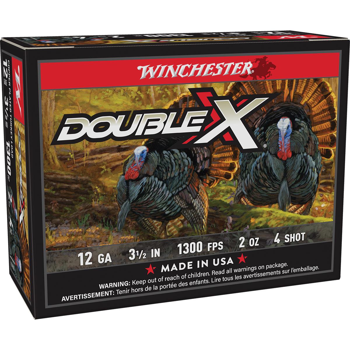 Winchester Double X Turkey Load Shotshells 12 ga 3.5" MAX 2 oz #4 1300 fps 10/ct