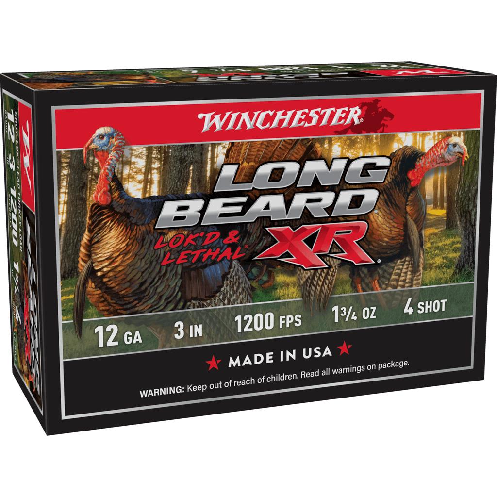 Winchester Long Beard XR Shotshells 12ga 3" 1-3/4 oz #4 10/ct