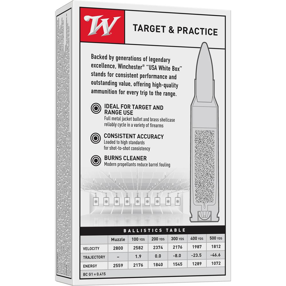 Winchester USA Rifle Ammunition .308 Win 147 gr. FMJ 2800 fps 20/ct Picture of Winchester Ammunition WN GOV 308 AMMO 147GR FMJ 20/RD