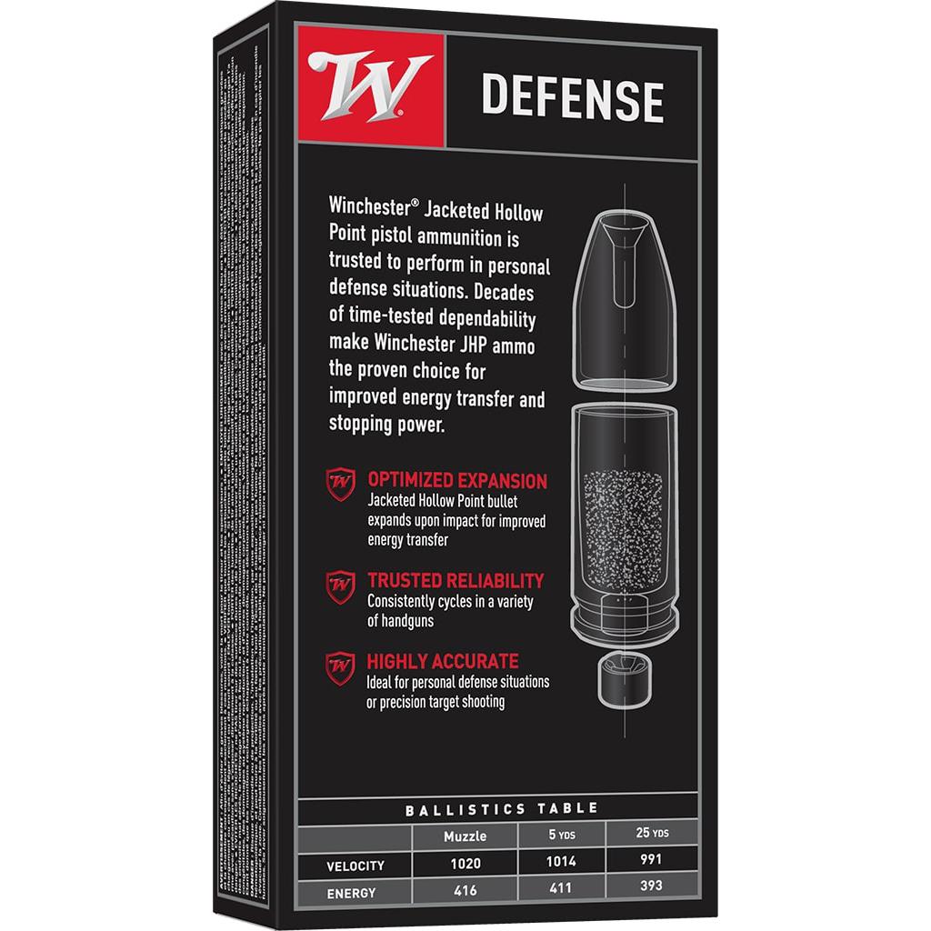 Winchester USA Handgun Ammunition .40 S&W 180 gr. JHP 1010 fps 50/ct Picture of Winchester Ammunition WN GOV 40 S&W 180GR JHP