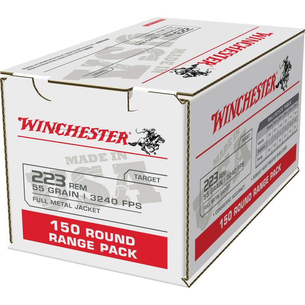 Winchester USA Lake City Rifle Ammunition .223 Rem 55 gr. FMJ 3240 fps 150/ct Picture of Winchester Ammunition Lake City .223 Rem 55gr FMJ 150 RD