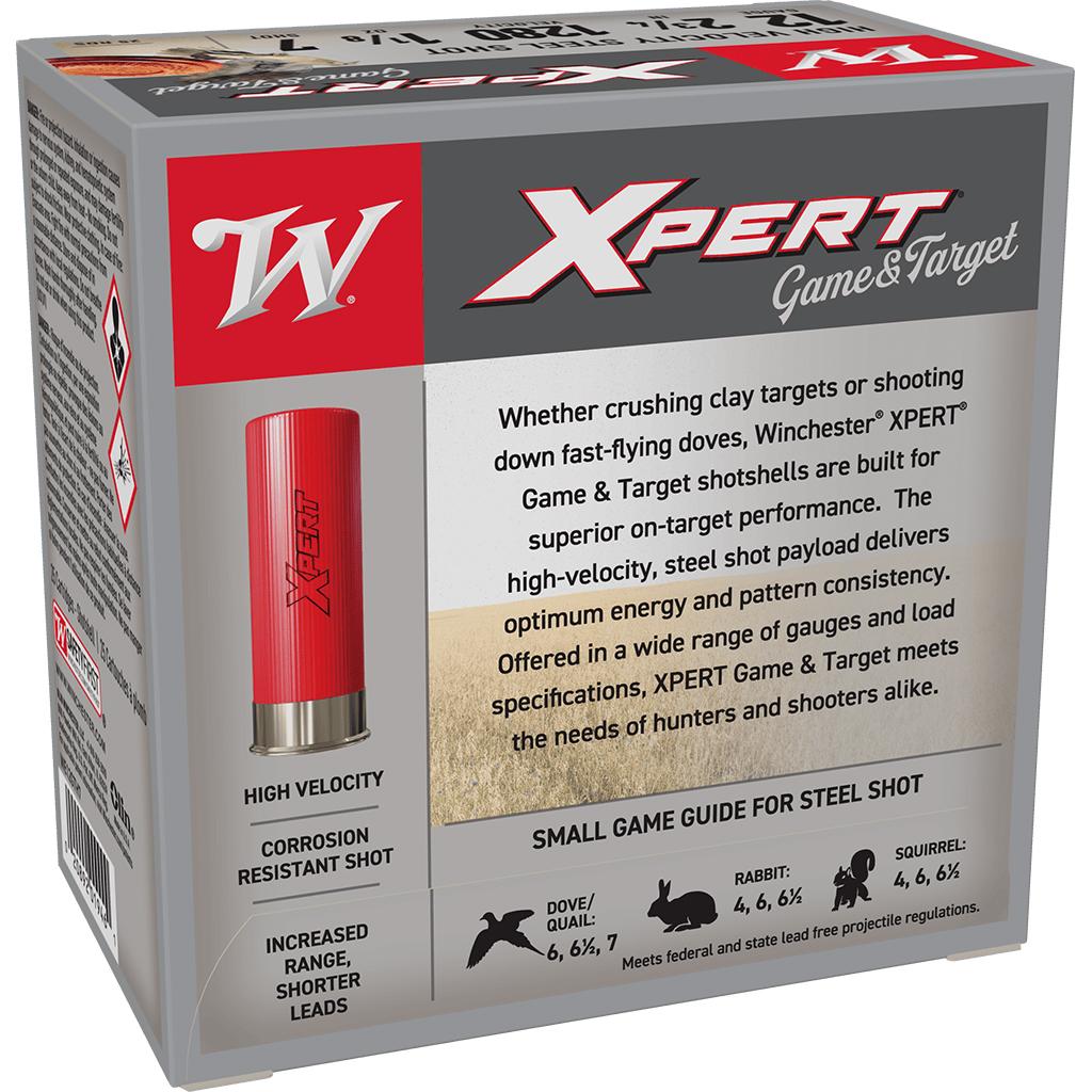 Winchester Super-X Shotshells 12 ga 2-3/4" 1-1/8 oz 1280 fps #7 25/ct Picture of Winchester Ammunition G&T STEEL SHOT 12GA 11/8 #7 25RD