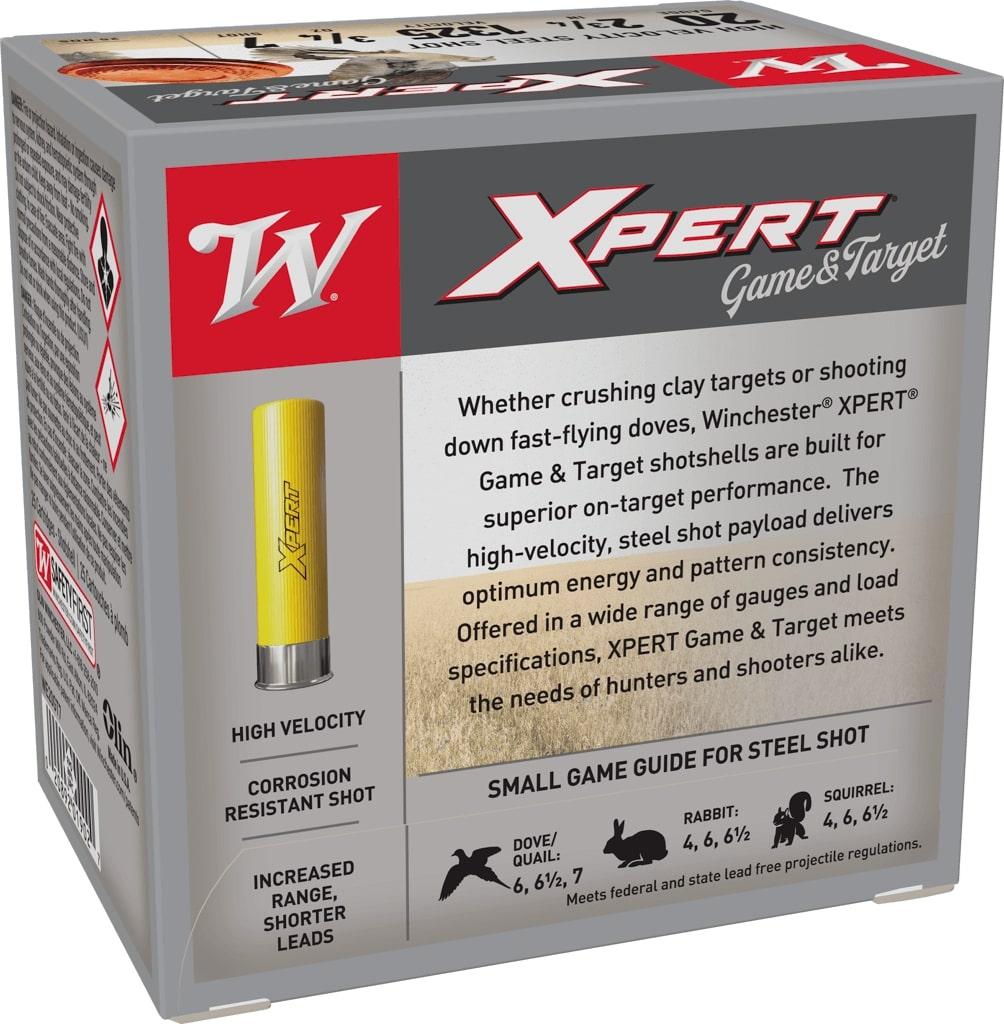 Winchester Xpert Steel Shotshells 20 ga 2-3/4" 3/4 oz 1325 fps #7 25/ct Picture of Winchester Ammunition G&T STEEL SHOT 20GA 3/4OZ #7 25R