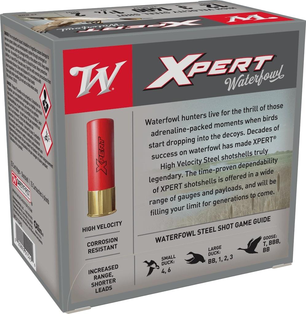 Winchester Xpert High-Velocity Steel Shotshells 12 ga 3" 1-1/4 oz 1400 fps #2 25/ct Picture of Winchester Ammunition XPT HV STL 12GA 3 1-1/4 OZ #2