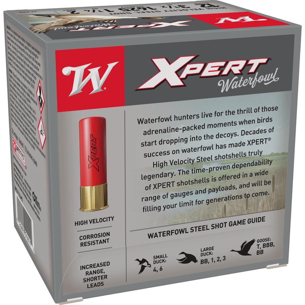Winchester Xpert High-Velocity Steel Shotshells 12 ga 3-1/2" 1-1/4 o 1625 fps #2 25/ct Picture of Winchester Ammunition XPT HV STL 12GA 3.5 1-1/4 OZ #2