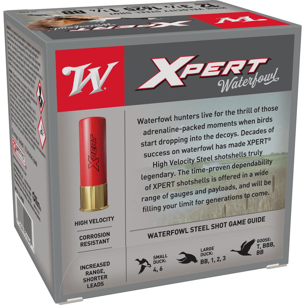 Winchester Xpert High-Velocity Steel Shotshells 12 ga 3-1/2" 1-1/4 oz 1625 fps #BB 25/ct Picture of Winchester Ammunition XPT HV STL 12GA 3.5 1-1/4 OZ #BB