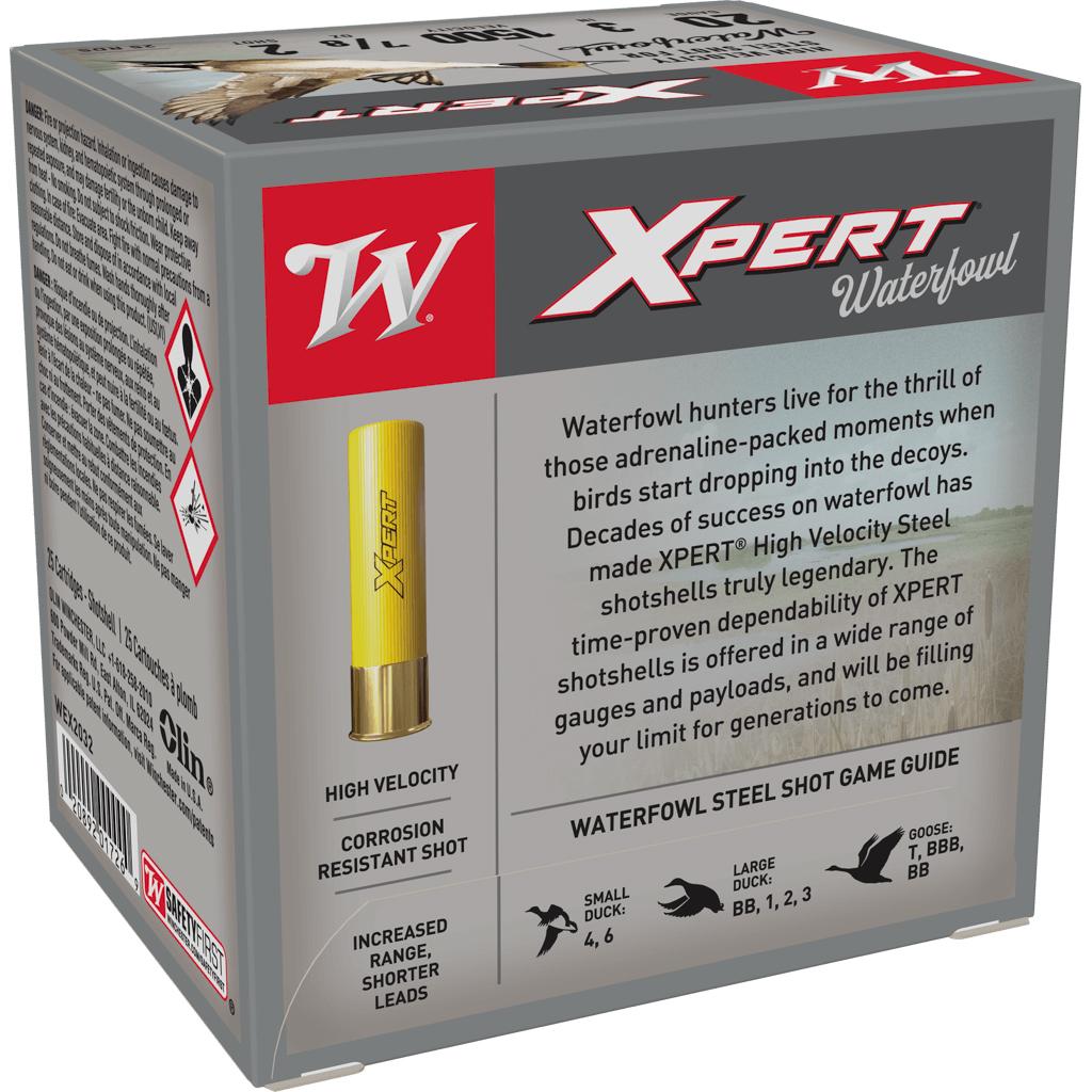 Winchester Xpert High-Velocity Steel Shotshells 20 ga 3" 7/8 oz 1500 fps #2 25/ct Picture of Winchester Ammunition XPT HV STEEL 20GA 3 7/8 OZ #2