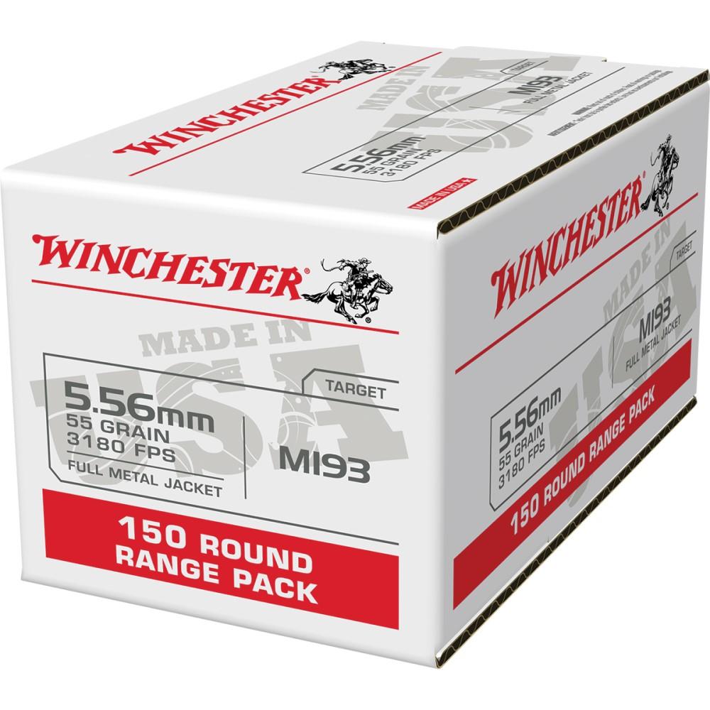 Winchester USA Lake City M193 Rifle Ammunition 5.56mm 55 gr. FMJ 3240 fps 150/ct Picture of Winchester Ammunition Lake City 5.56MM M193 55gr FMJ 150 RD