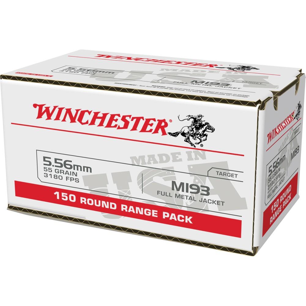 Winchester USA Lake City M193 Rifle Ammunition 5.56mm 55 gr. FMJ 3240 fps 150/ct Picture of Winchester Ammunition Lake City 5.56MM M193 55gr FMJ 150 RD