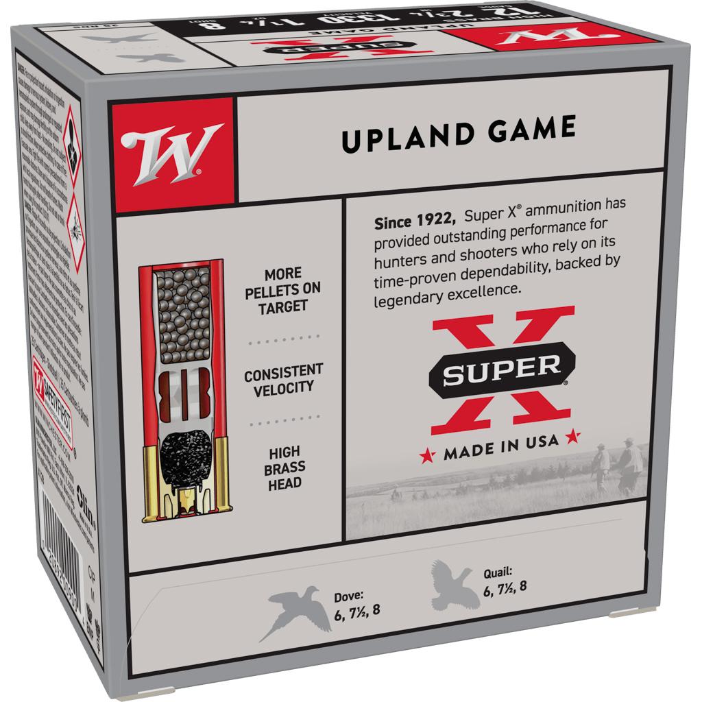 Winchester Super-X High-Brass Shotshells 12 ga 2-3/4" 1-1/4 oz 1330 fps #8 25/ct Picture of Winchester Ammunition WIN 12GA SX 1 1/4 #8
