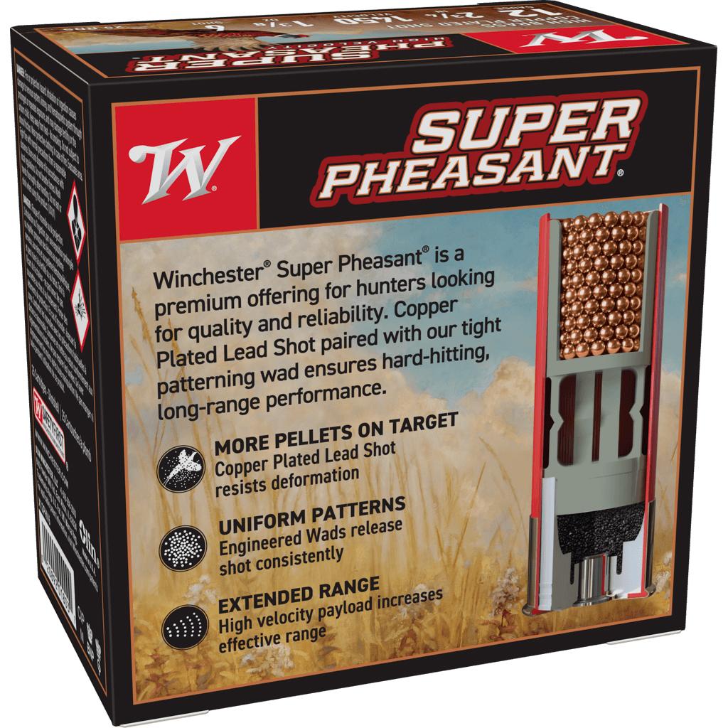 Winchester Super-X Super Pheasant Shotshells 12 ga 2-3/4" 1-3/8 oz 1450 fps #6 25/ct Picture of Winchester Ammunition 12 GA.2 3/4' 1 3/8OZ #6 PHEASANT
