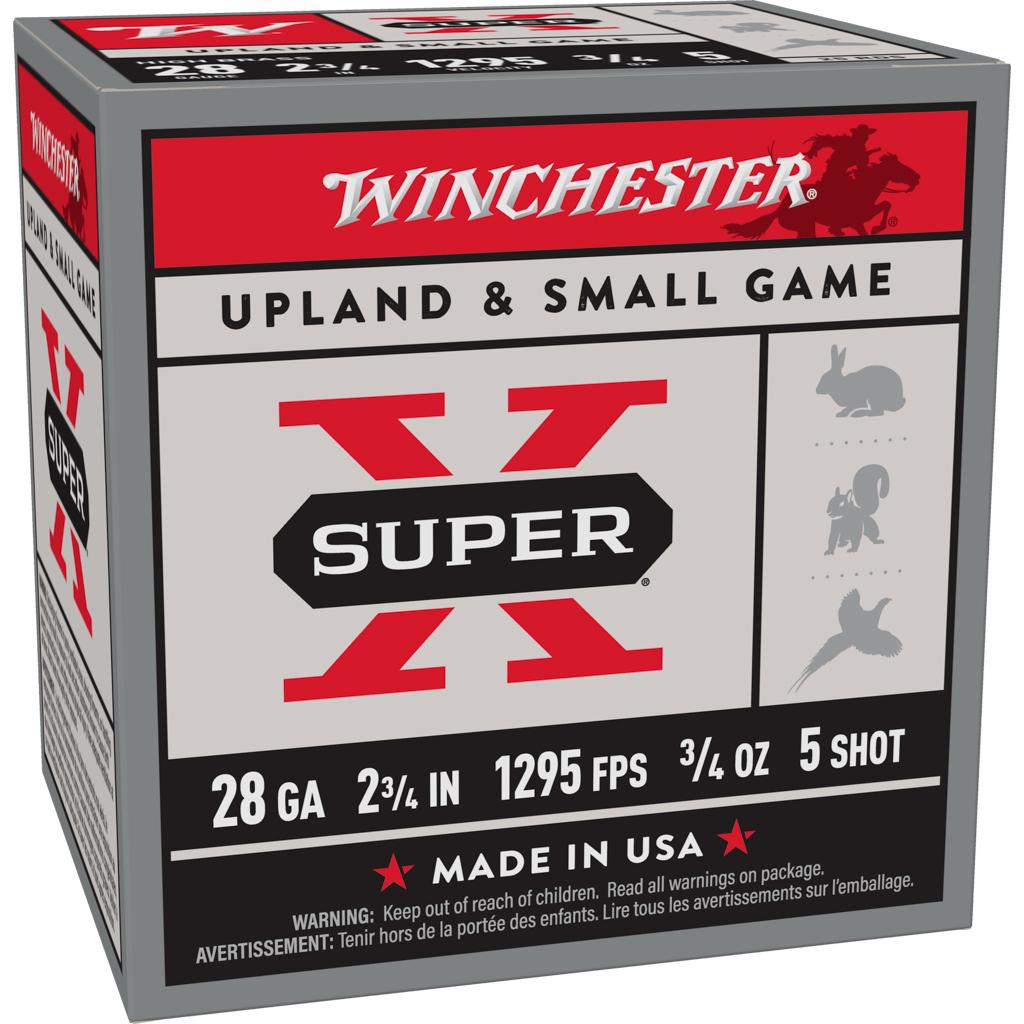 Winchester Super-X High Brass Game Shotshells 28 ga 2-3/4" 3/4oz 1295 fps #5 25/ct
