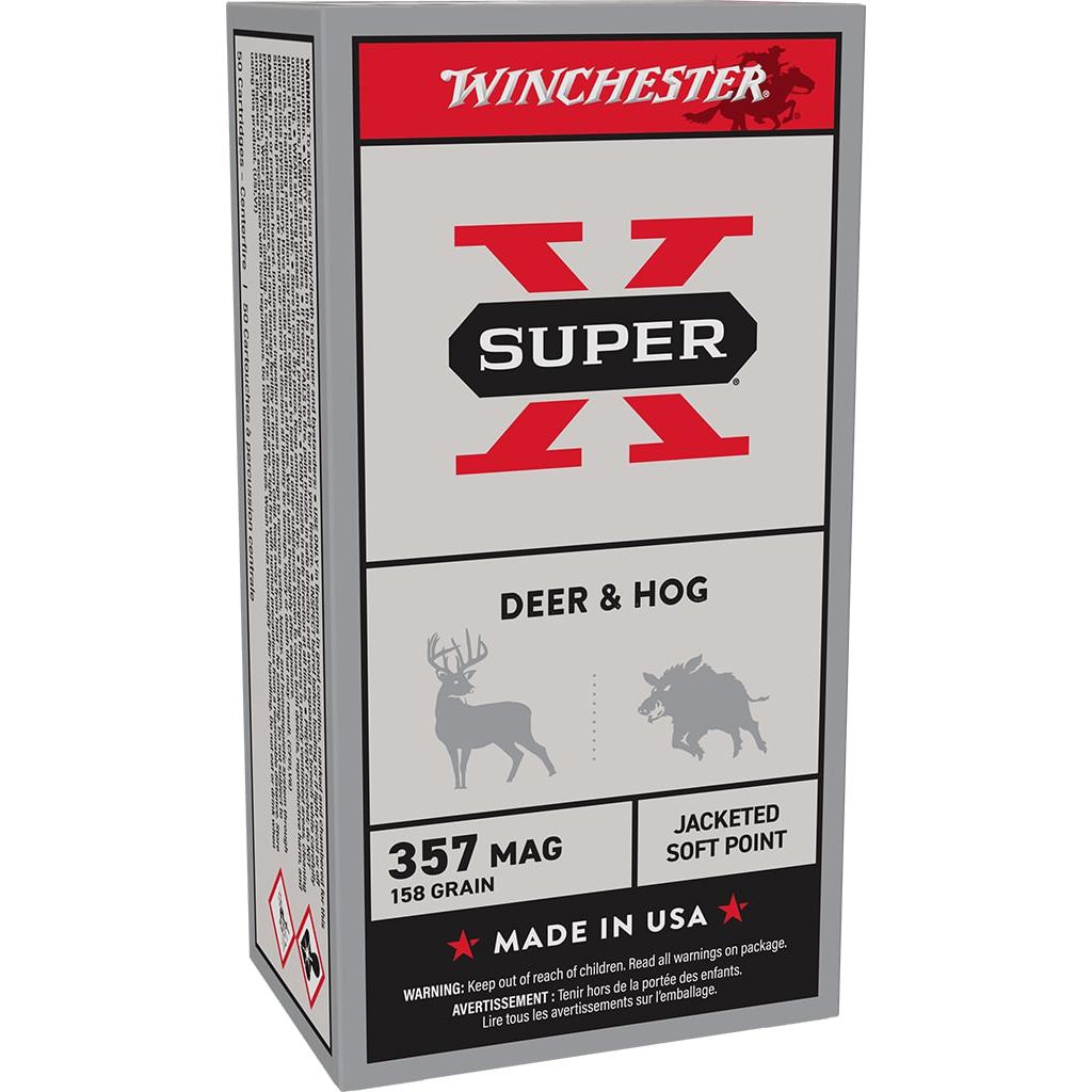 Winchester Super-X Handgun Ammunition .357 Mag 158 gr. JSP 1235 fps 50/ct Picture of Winchester Ammunition WIN AMMO .357MAG 158GR JSP