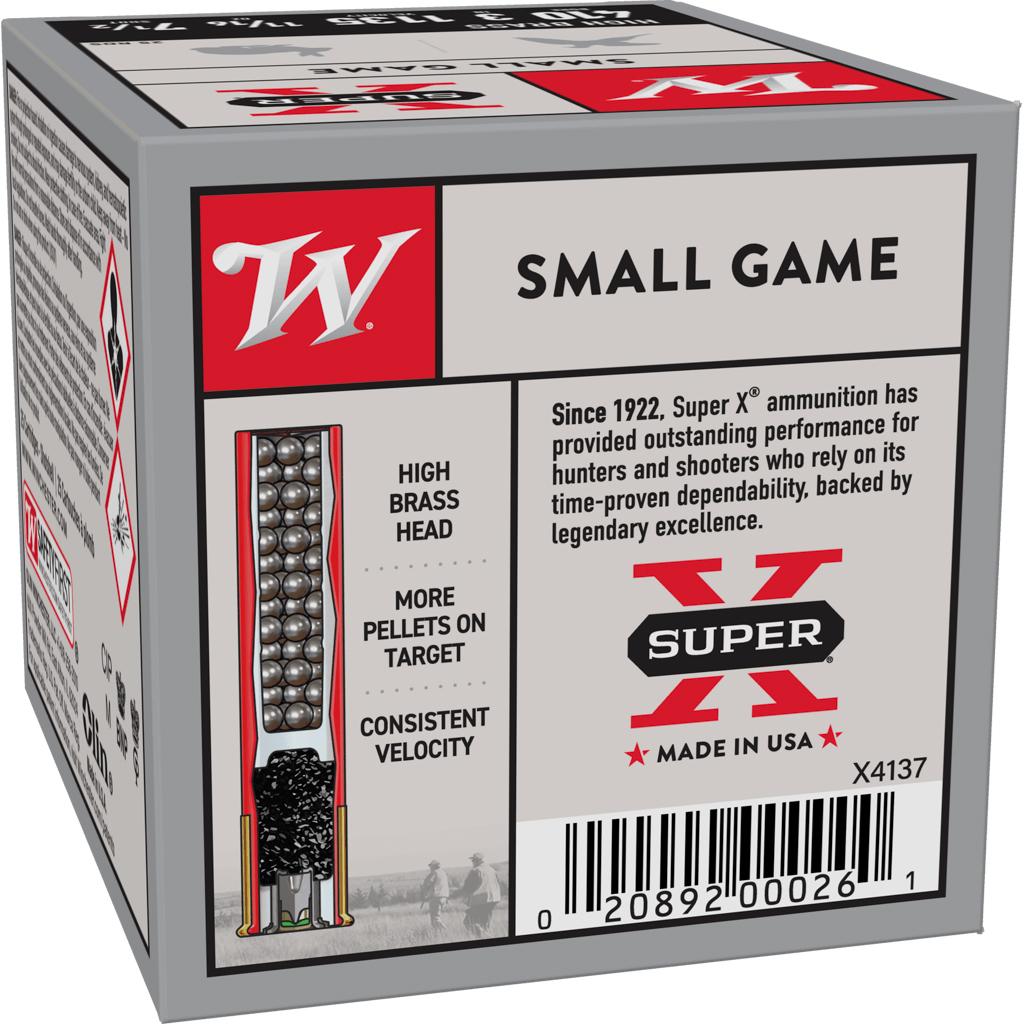 Winchester Super-X High-Brass Shotshells .410 ga 3" 11/16 oz 11353 fps #7.5 25/ct Picture of Winchester Ammunition WIN. 410GA 3 #7 1/2