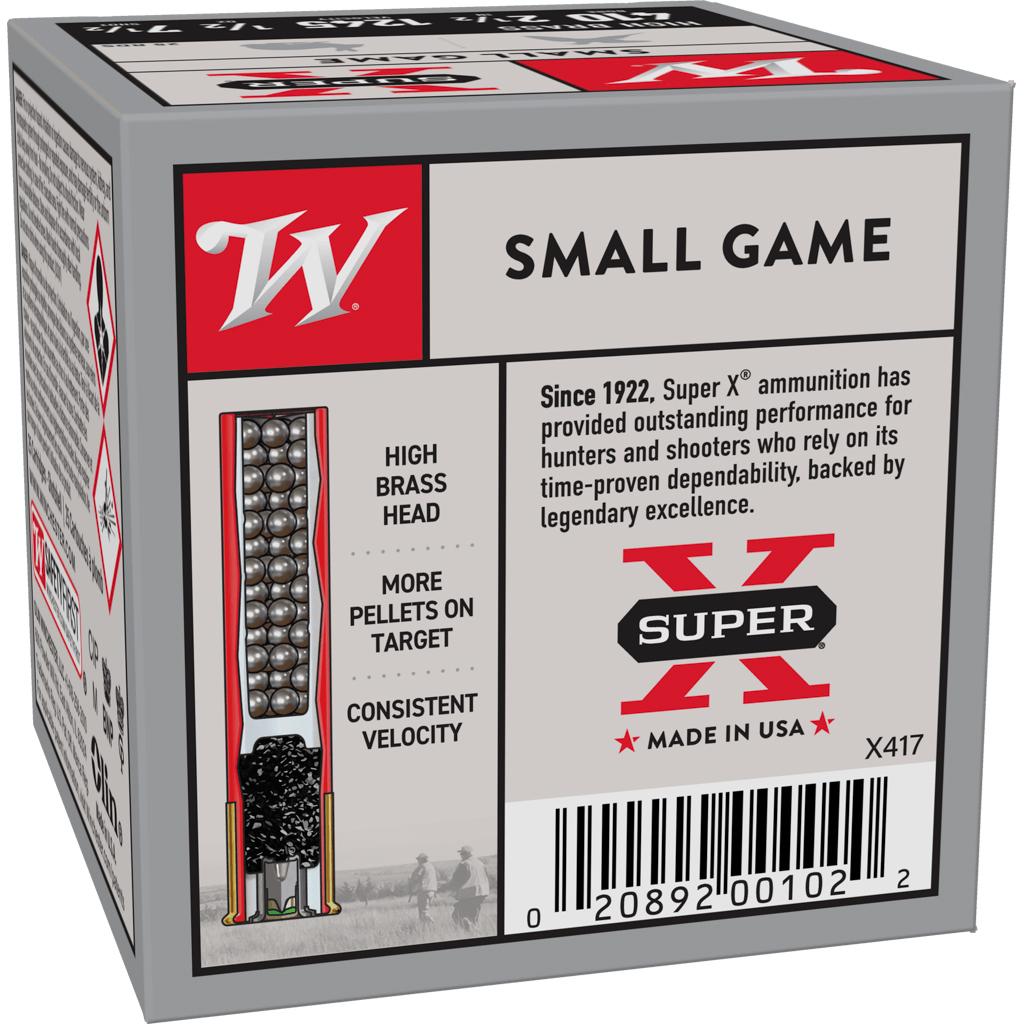 Winchester Super-X High-Brass Shotshells .410 ga 2-1/2" 1/2 oz 1245 fps #7.5 25/ct Picture of Winchester Ammunition WIN AMMO SUP X 410 2 1/2 7 1/2