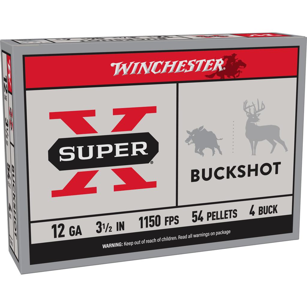 Winchester Super-X Buckshot Shotshells 12 ga 3-1/2" 1150 fps #4B 5/ct
