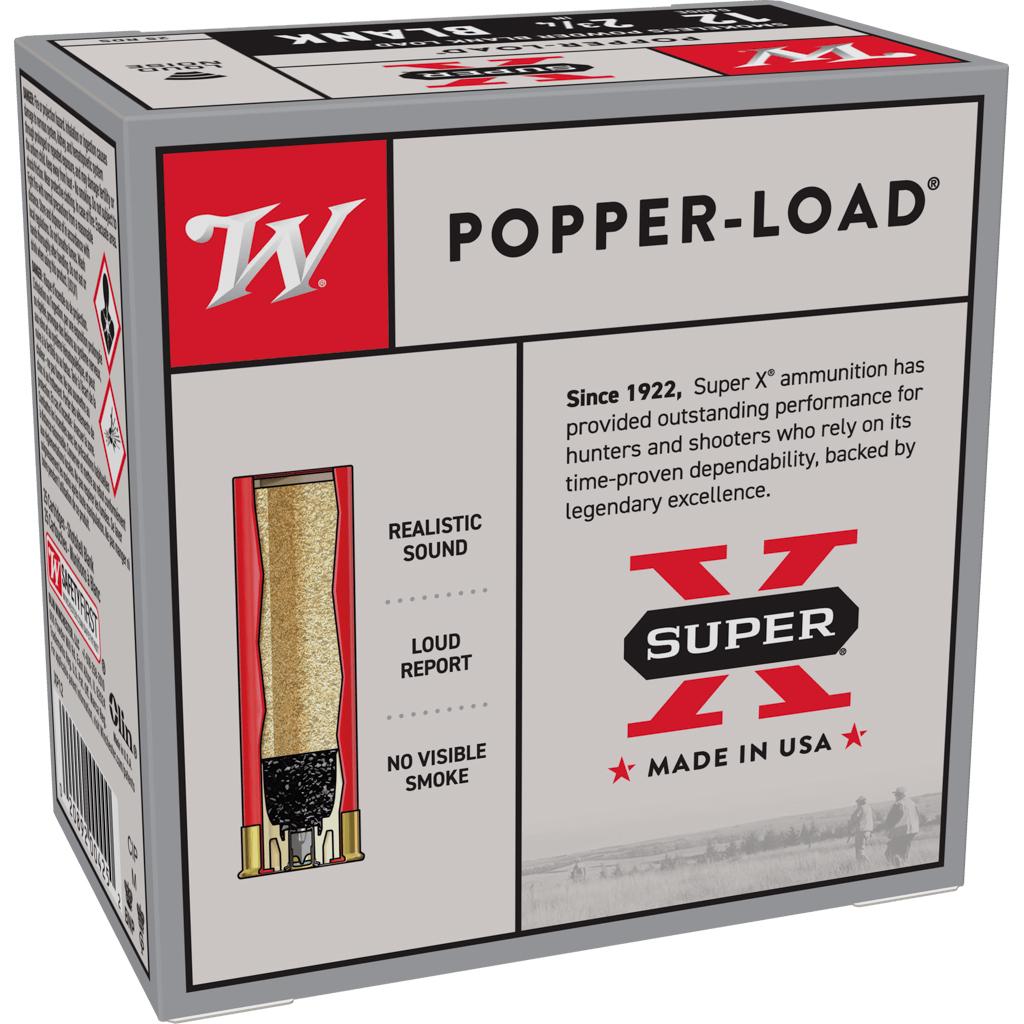 Winchester Super-X Blank Cartridges 12 ga 2-3/4" Smokeless 25/ct Picture of Winchester Ammunition 12GA 2 3/4 POPPER LOAD SMKLS