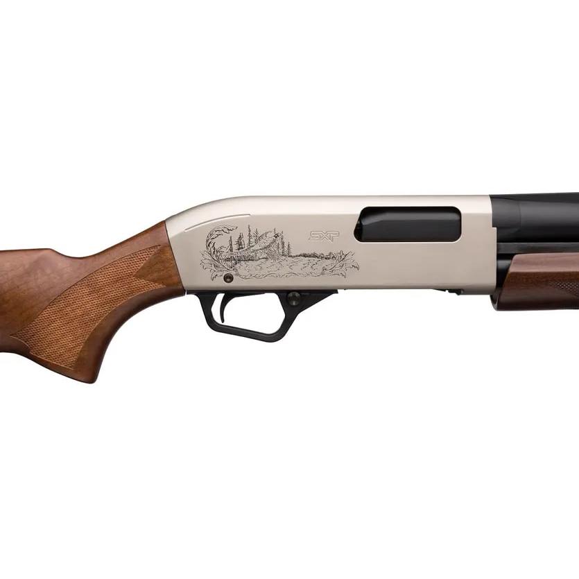 Winchester SXP Upland Pump Action Shotgun 12ga 3" Chamber 4rd Capacity 26" Barrel Silver Eager Receiver Wood Stock Picture of Winchester Repeating Arms / Browning SXP UPLAND FIELD12/326 INV SILV ENG RECWOOD