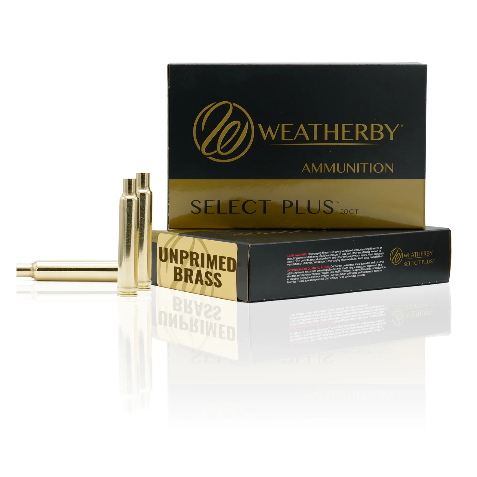 Weatherby Unprimed Brass Rifle Cartridges 20/ct  7mm Wby