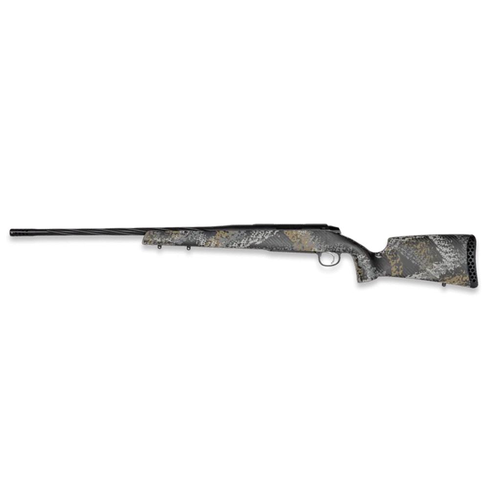 Weatherby 307 Alpine ST Rifle .22 Creedmoor 4rd Magazine 22" 1/2x28 Threaded Barrel with 2" Muzzle Brake Grey with Gold Picture of Weatherby 307 ALPINE ST 22 CM 22'' BRL
