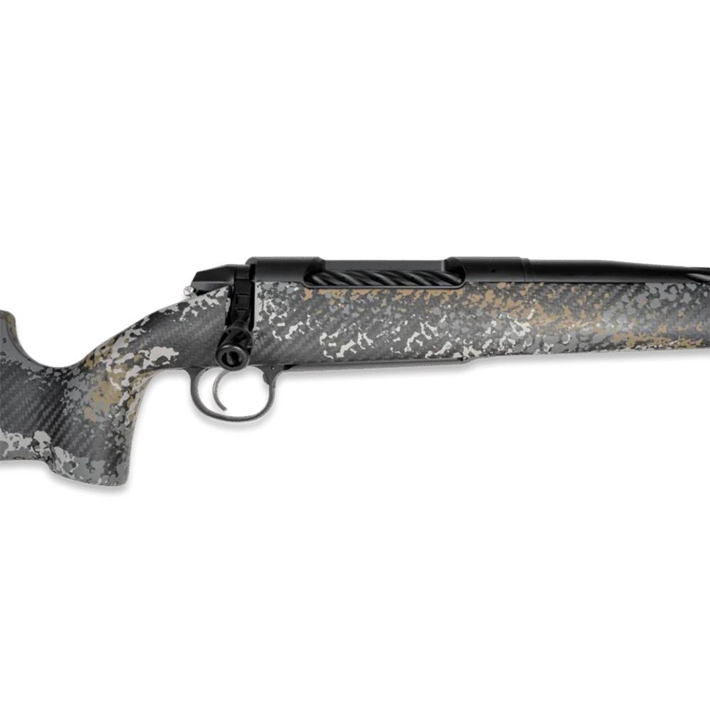 Weatherby 307 Alpine ST Rifle .22 Creedmoor 4rd Magazine 22" 1/2x28 Threaded Barrel with 2" Muzzle Brake Grey with Gold Picture of Weatherby 307 ALPINE ST 22 CM 22'' BRL