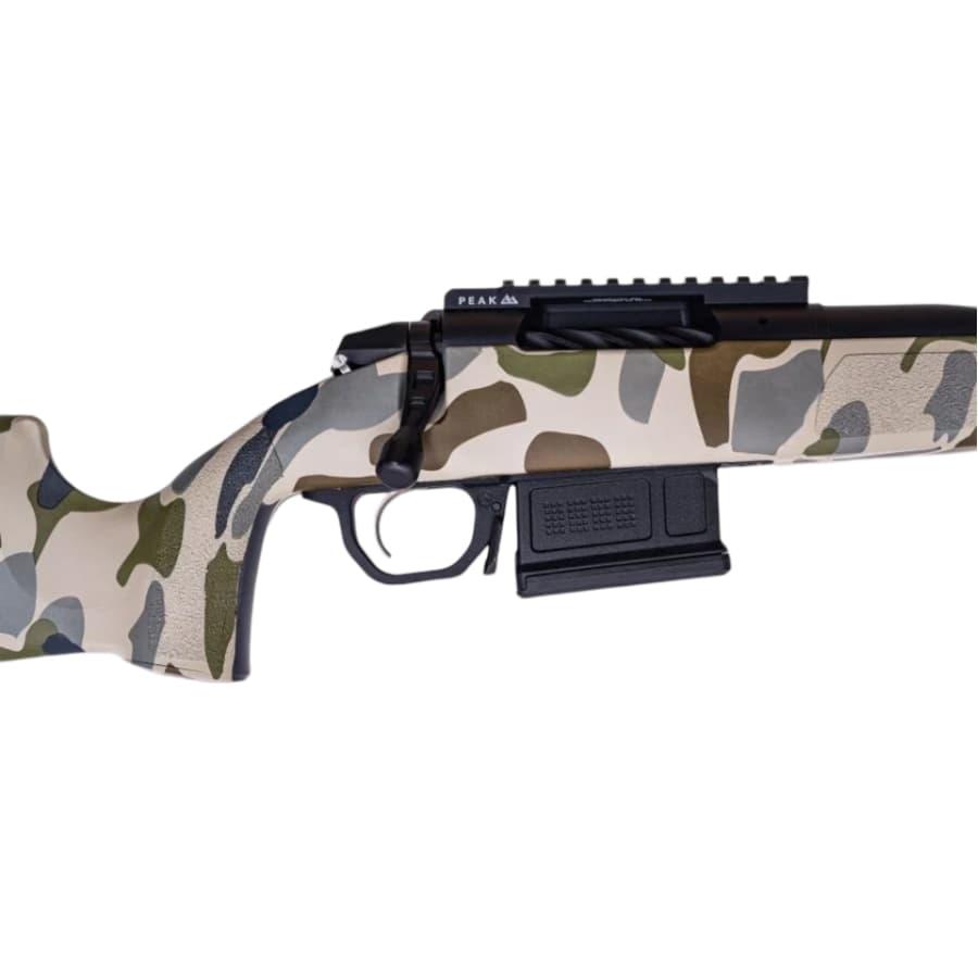 Weatherby Model 307 HUSH Rifle 7mm PRC 5rd Magazine(1) 22'' Threaded Barrel Camo Synthetic Stock Picture of Weatherby Weatherby 307 HUSH 7MM PRC 22'' Brl + 2'' Brake 5+1 Pic Rail Camo