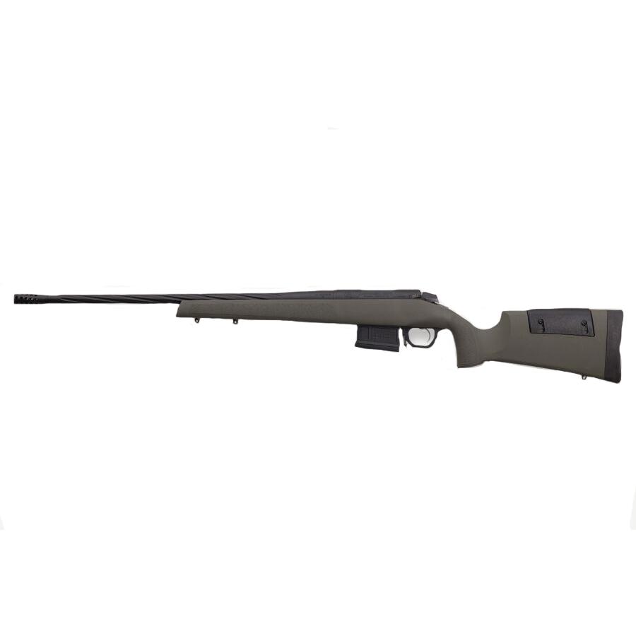 Weatherby 307 Range XP Rifle 6.5 Wby RPM 5rd Magazine 24" Barrel + 2" Brake OD Green Stock Picture of Weatherby 307 RANGE XP 6.5 WBY RPM Spiral Fluted Barrel w/ Brake Poly Adj. Stock