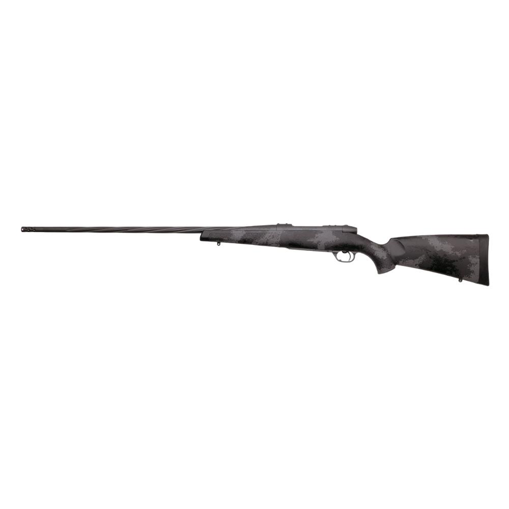 Weatherby Mark V Live Wild Rifle 25 Creedmoor 4rd Magazine 22" 1/2x28 Threaded Barrel Black Picture of Weatherby Weatherby Mark V LW 25CM 22'' +2'' Brake CARBON GREY Rcvr BLACK Stk