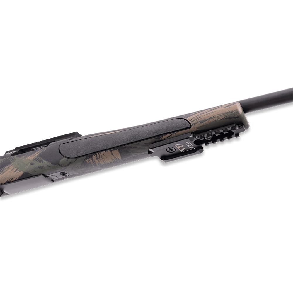 Weatherby Vanguard Black Hills Rifle 7mm PRC 3rd Magazine 24" 1/2x28 Threaded Barrel with 2" Muzzle Brake Black with Green and Tan Picture of Weatherby Weatherby VGD BLACK HILLS 7PRC 24'' +2'' Brake Matte Black