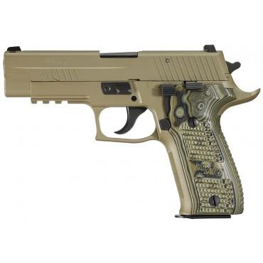 Sig Sauer P226 Scorpion 9mm Luger 10rd Magazine 4.4" Barrel FDE Night Sights Hogue Ext G10 Grips CA Compliant