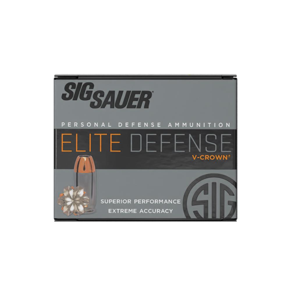 Sig Sauer Elite Performance Pistol Ammunition 9mm 124 gr Elite V-Crown JHP Box 20 Picture of Sig Sauer AMMO ELITE V 9MM 124GR JHP 20RD BX