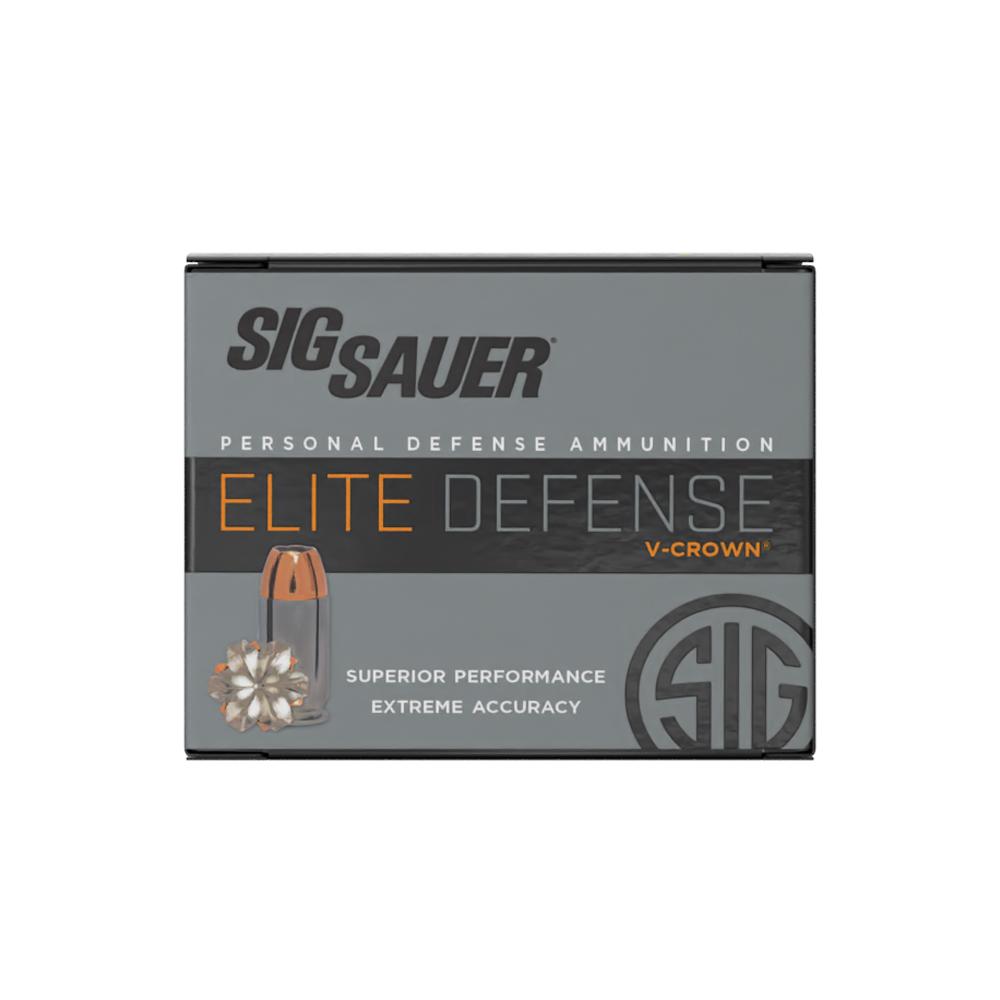 Sig Elite V-Crown Handgun Ammunition 10mm Auto 180 gr JHP 1250 fps 20/ct Picture of Sig Sauer AMMO ELITE V 10mm 180GR JHP 20RD BX