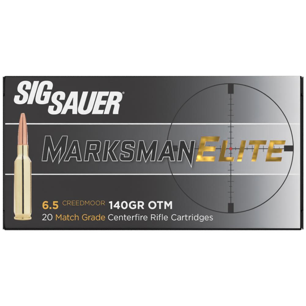 Sig Sauer Elite Match Rifle Ammunition 6.5mm Creedmoor 140 gr OTM 20/ct Picture of Sig Sauer AMMO 6.5 CREEDMOOR 140GR ELITE MATCH GRADE OTM BOX/20