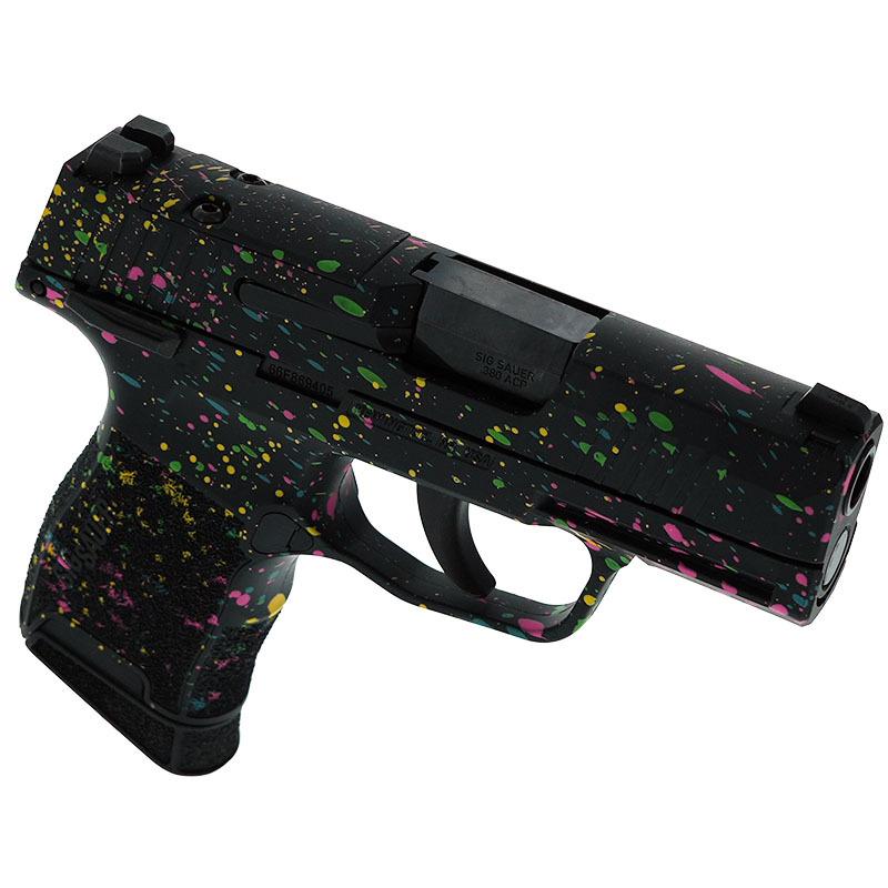 Sig Sauer Exclusive "Multi Color Paint" P365-380 Handgun 380 Auto 10rd Magazine 3.1" Barrel Black Manual Safety Picture of Sig Sauer Sig P365-380-BSS-MS Nitron Pistol Blk Base Frame & Slide Multi-Color Paint