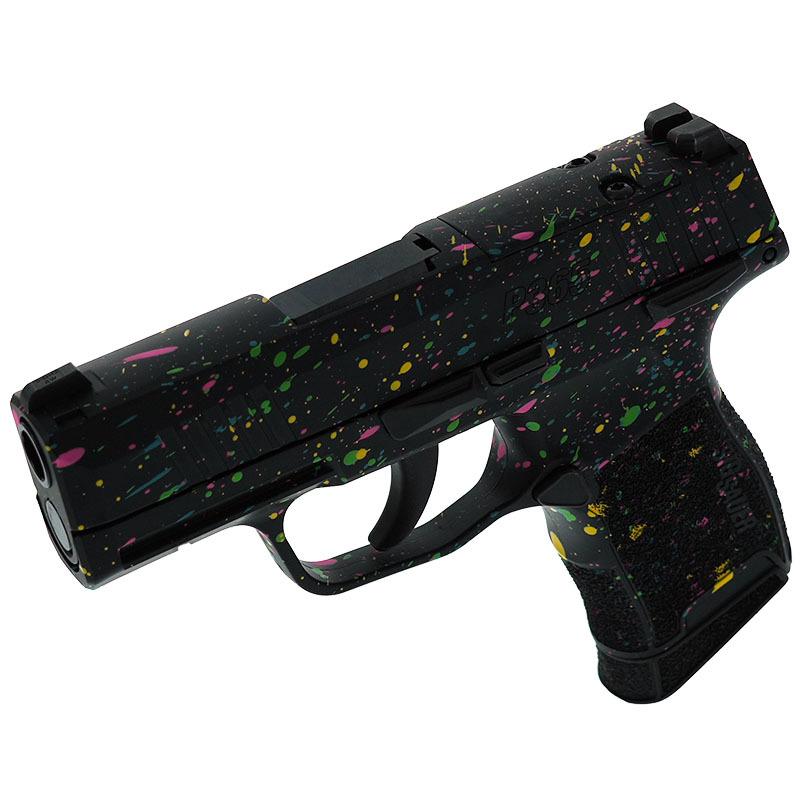 Sig Sauer Exclusive "Multi Color Paint" P365-380 Handgun 380 Auto 10rd Magazine 3.1" Barrel Black Manual Safety Picture of Sig Sauer Sig P365-380-BSS-MS Nitron Pistol Blk Base Frame & Slide Multi-Color Paint