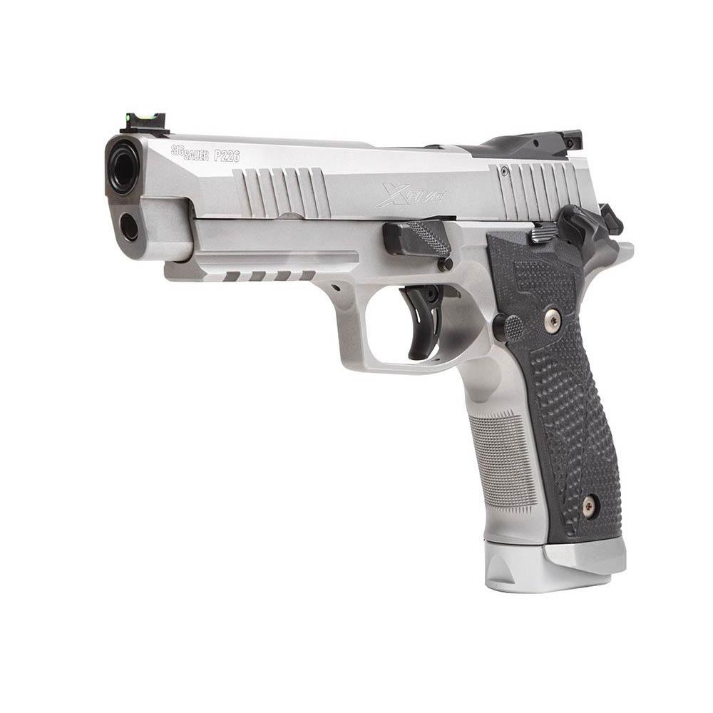 Sig Sauer P226 XFIVE Handgun 9mm Luger 20rd Magazines(3) 5" Barrel Stainless Steel Frame Hogue Grips Picture of Sig Sauer Sig Pistol P226 XFIVE 9mm Optic Ready 3-20rd Steel Mag Alloy BP
